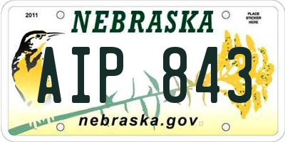 NE license plate AIP843