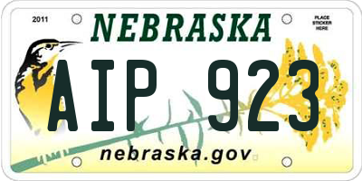 NE license plate AIP923