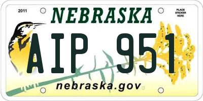 NE license plate AIP951