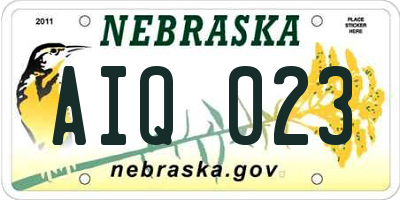 NE license plate AIQ023