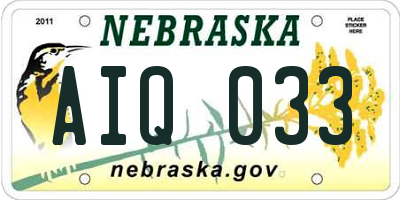 NE license plate AIQ033