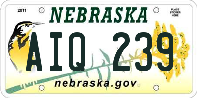 NE license plate AIQ239