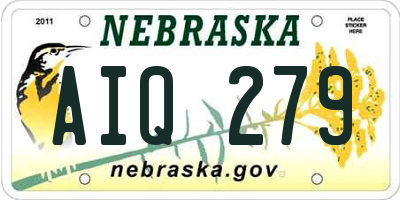 NE license plate AIQ279