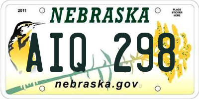 NE license plate AIQ298