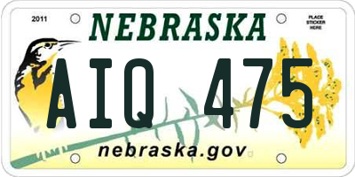 NE license plate AIQ475