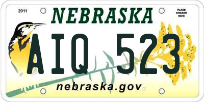 NE license plate AIQ523