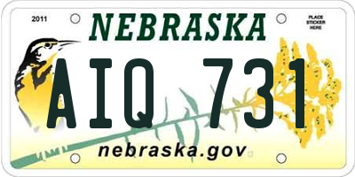 NE license plate AIQ731