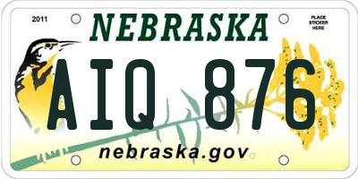 NE license plate AIQ876