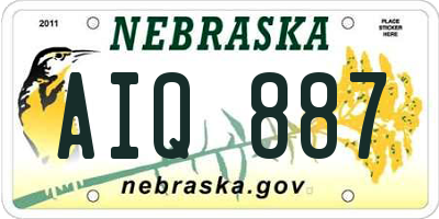 NE license plate AIQ887