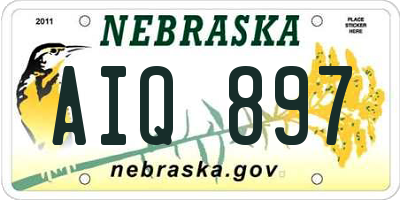 NE license plate AIQ897