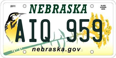 NE license plate AIQ959