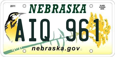 NE license plate AIQ961
