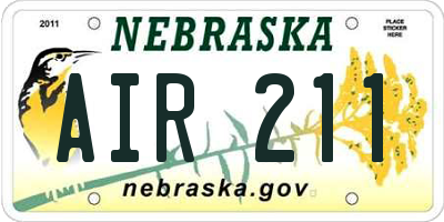 NE license plate AIR211