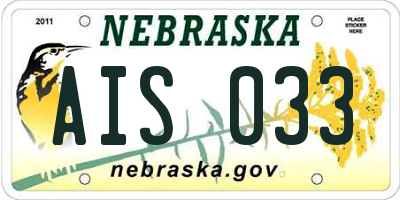 NE license plate AIS033
