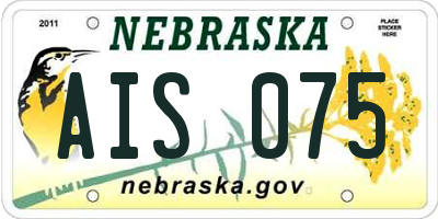 NE license plate AIS075