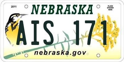 NE license plate AIS171