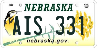 NE license plate AIS331
