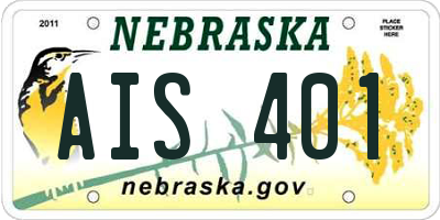 NE license plate AIS401