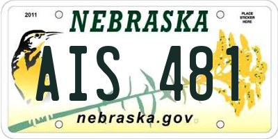 NE license plate AIS481