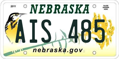 NE license plate AIS485