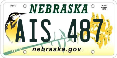 NE license plate AIS487