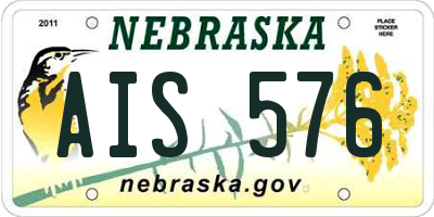 NE license plate AIS576