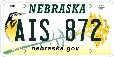 NE license plate AIS872
