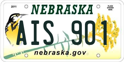 NE license plate AIS901