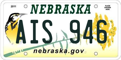 NE license plate AIS946