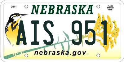 NE license plate AIS951