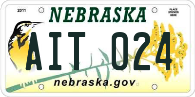 NE license plate AIT024
