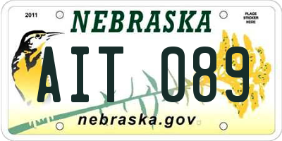 NE license plate AIT089