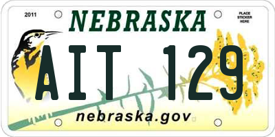 NE license plate AIT129