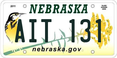NE license plate AIT131