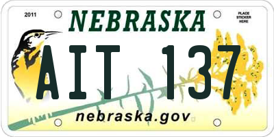 NE license plate AIT137