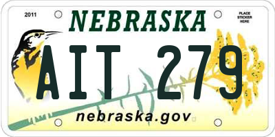 NE license plate AIT279