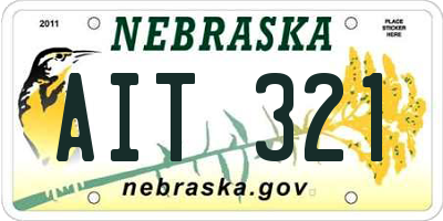 NE license plate AIT321
