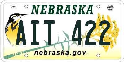 NE license plate AIT422