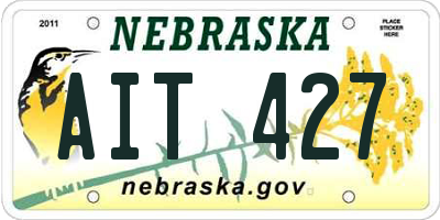 NE license plate AIT427