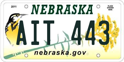 NE license plate AIT443