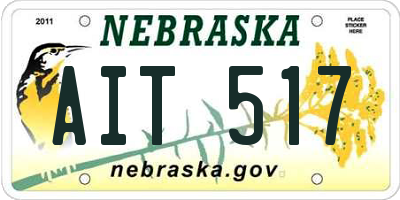 NE license plate AIT517