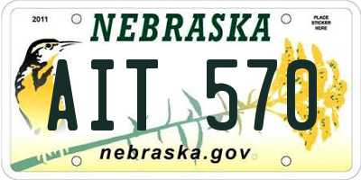 NE license plate AIT570
