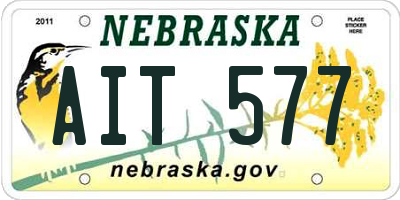 NE license plate AIT577