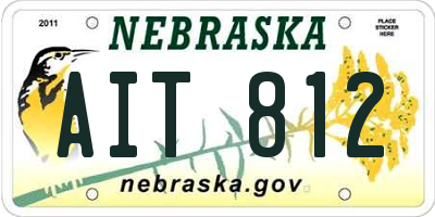 NE license plate AIT812