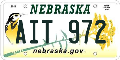 NE license plate AIT972