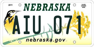 NE license plate AIU071