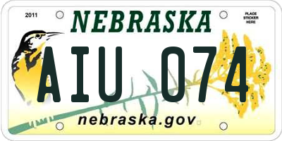 NE license plate AIU074