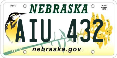 NE license plate AIU432