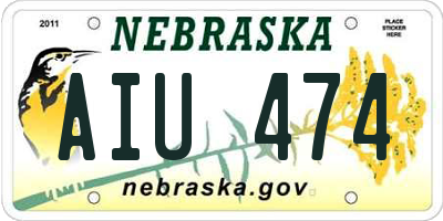 NE license plate AIU474