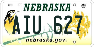 NE license plate AIU627